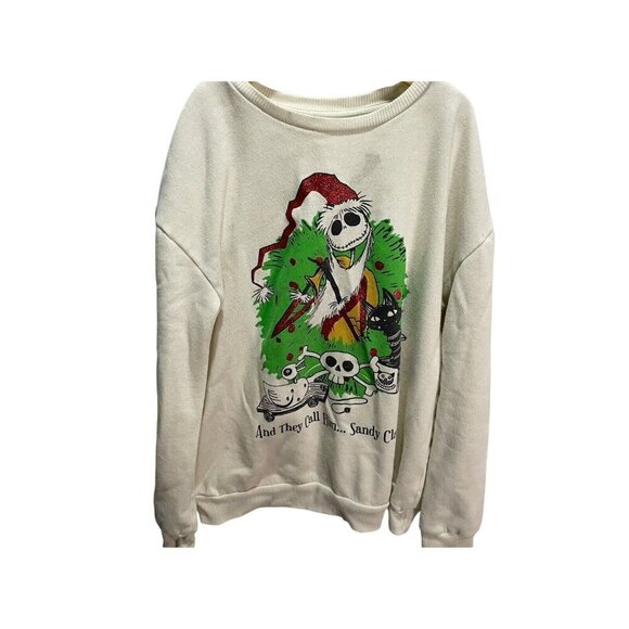 Disney Nightmare Before Christmas Sweatshirt Youth XL Jack Skellington Santa - Picture 2 of 4